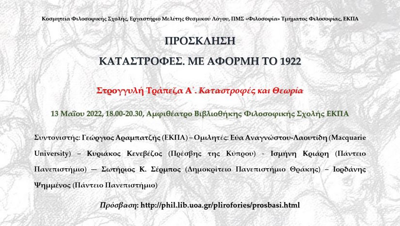 «Καταστροφές. Με αφορμή το 1922». Έκθεση ζωγραφικής - Σειρά στρογγυλών τραπεζών